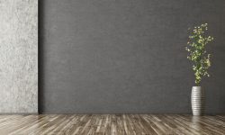 Empty,Room,Interior,Background,,Black,Stucco,Wall,,Vase,With,Branch