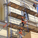 St.,Petersburg,,Russia,-,April,9,,2018:,Construction,Workers,Working